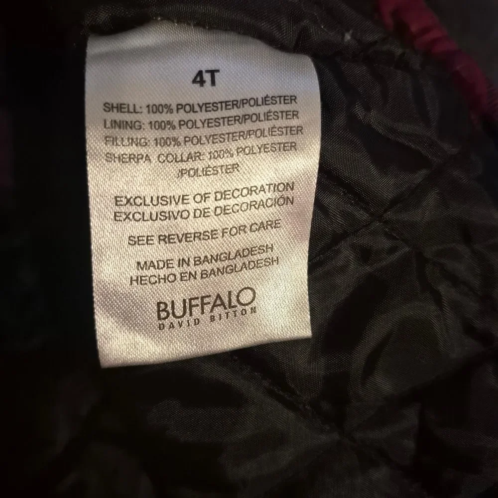 Buffalo David Bitton-Living The Dream 4T Black & Red Flannel Jacket